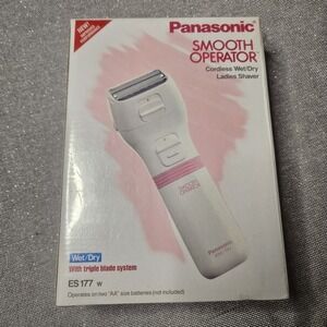Vintage New Panasonic Smooth Operator‎ Ladies Cordless Wet Dry Shaver ES 177